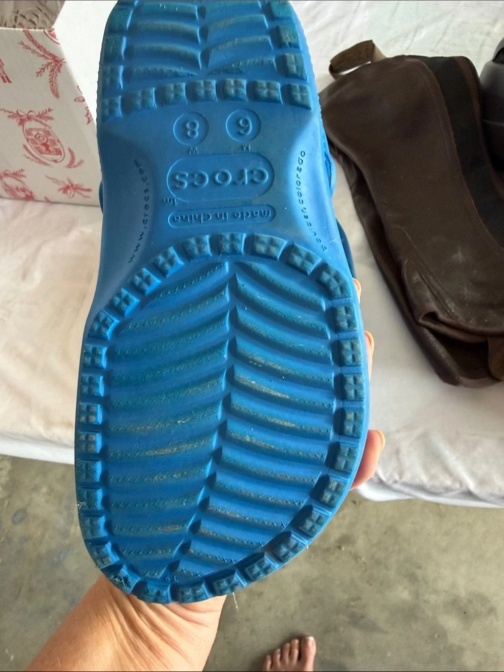 CROCS Kids Blue Classic Clogs with Fun Charms
